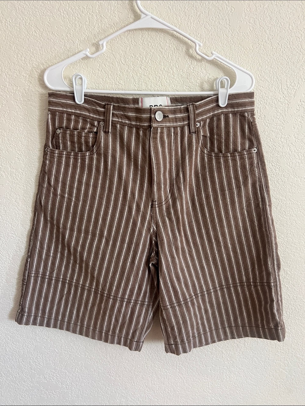 BDG Brown Stripe Shorts
